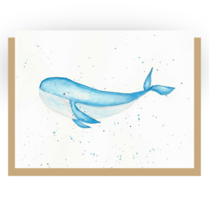 Blue Whale - Greeting Card