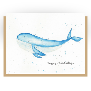 Blue Whale – Greeting Card Blue Whale - Greeting Card