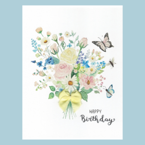 Bouquet with Bow – Greeting Card