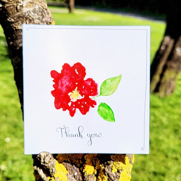 Red Flower – Greeting Card