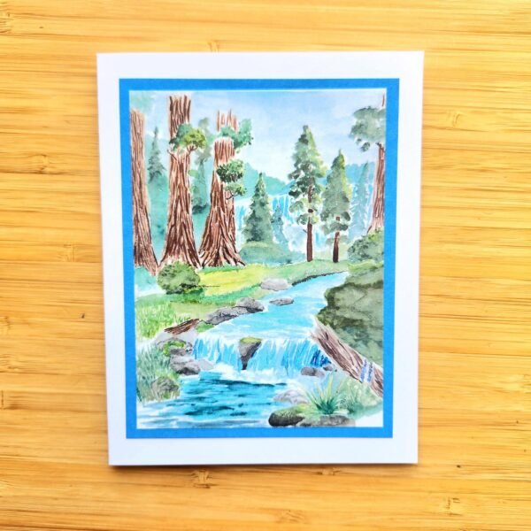 Sequoia Forest with River – Greeting Card - Image 2