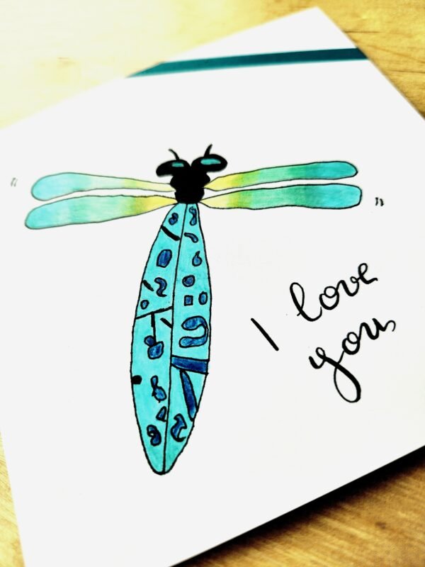 Blue Dragonfly - Greeting Card