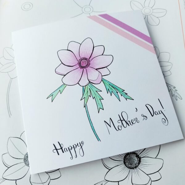 Purple Anemone – Greeting Card