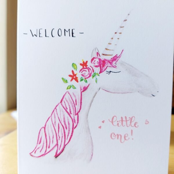 Minimalist Unicorn – Greeting Card - Image 3