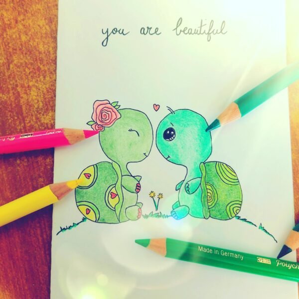 Loving Tortoises – Greeting Card