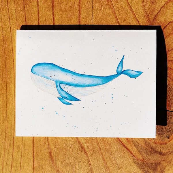 Blue Whale - Greeting Card