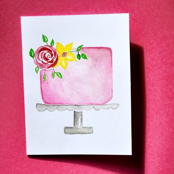 Floral Cake – Greeting Card