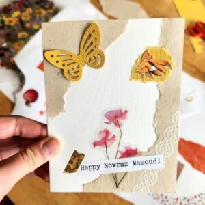 happy Nowruz collage greeting card for spring