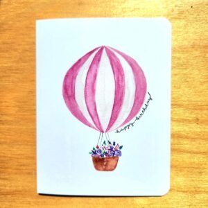 hot air balloon with flowers