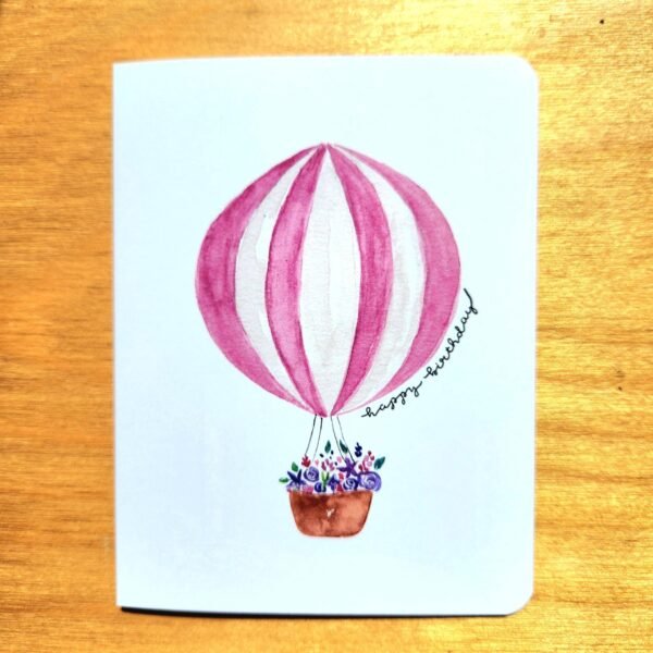 hot air balloon with flowers