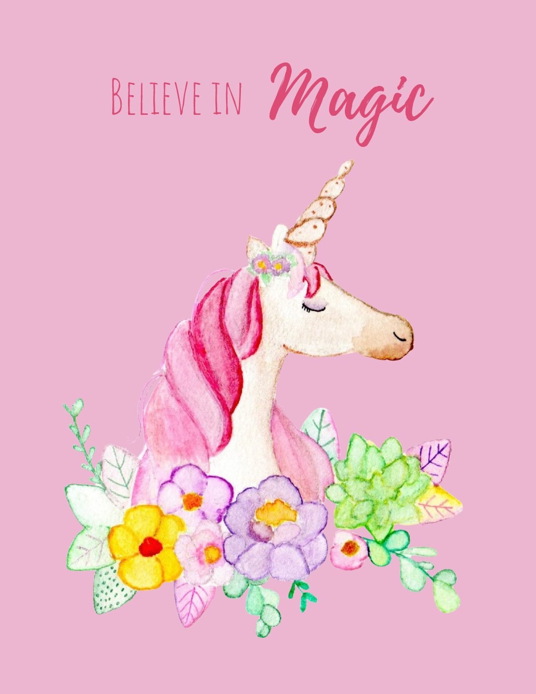 Unicorn “Believe in Magic” — Free Printable Download