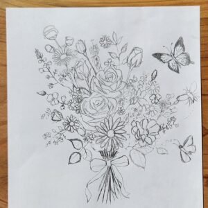 bouquet sketch