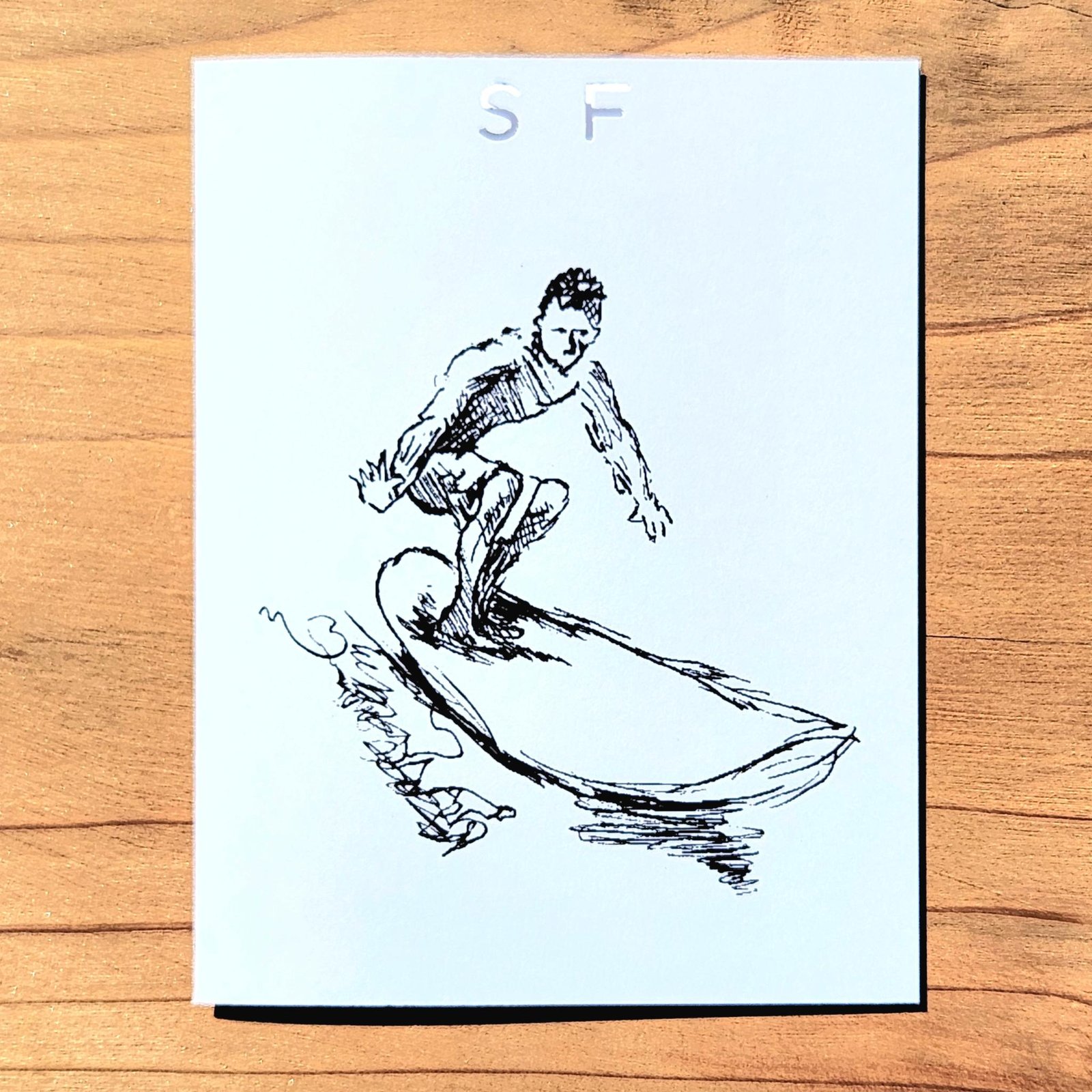 surfer greeting card