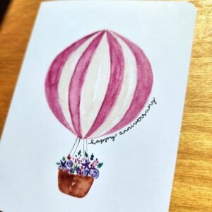 floral anniversary card