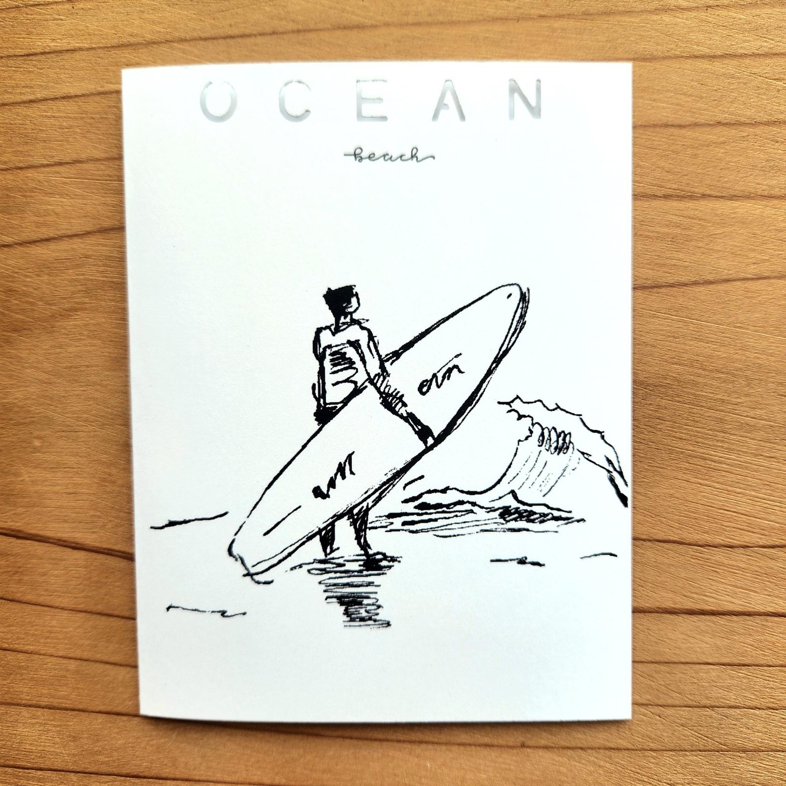 surf ocean beach card