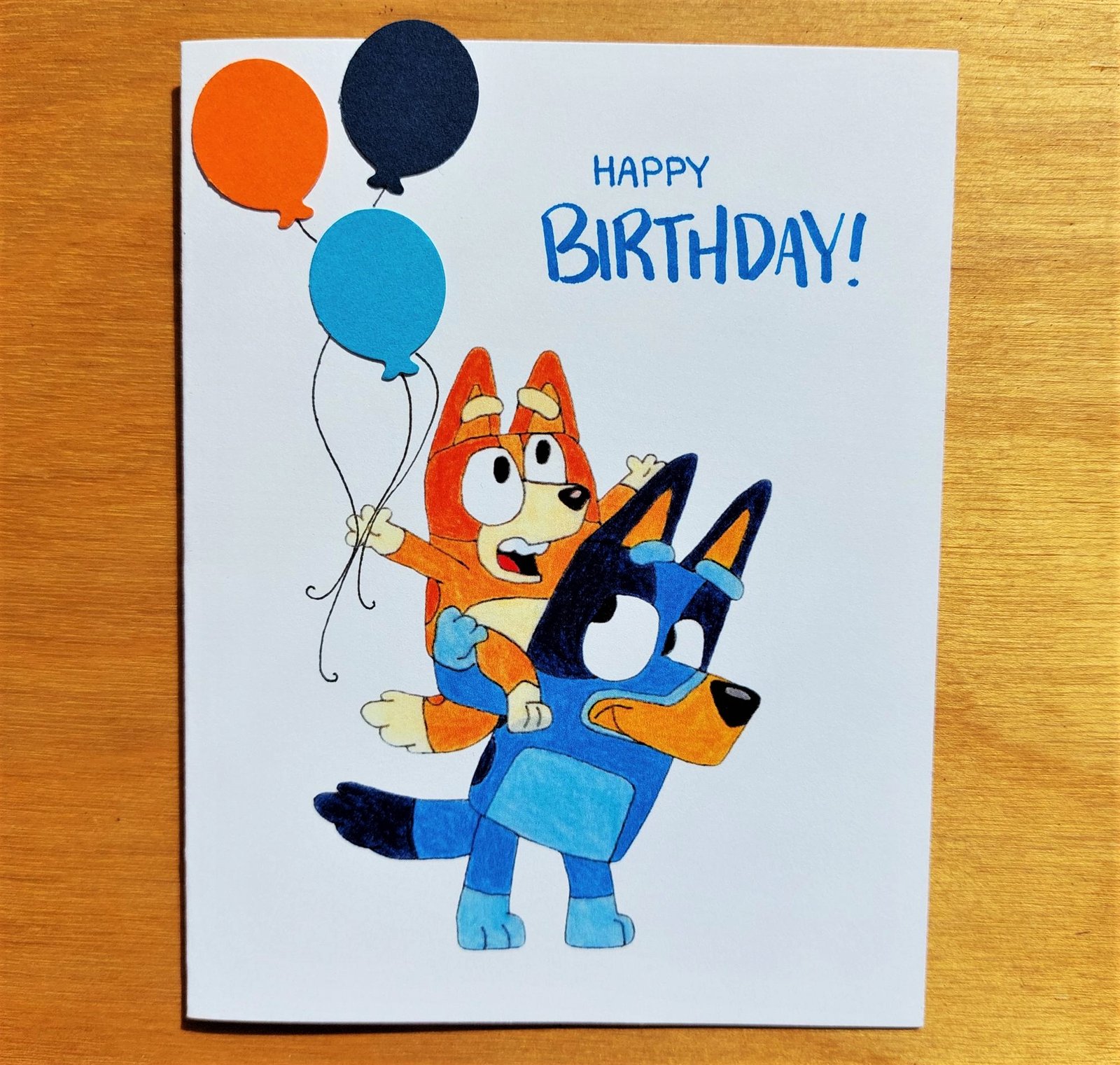 Bluey with Balloons – Birthday Card