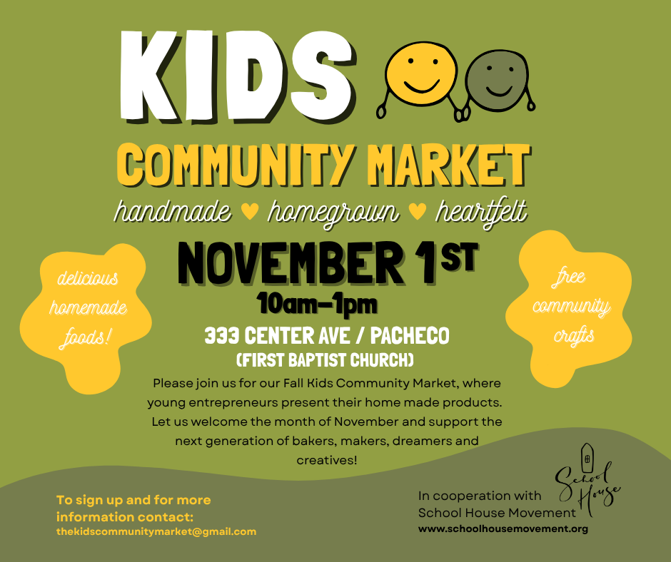Kids Community Market – November 1st