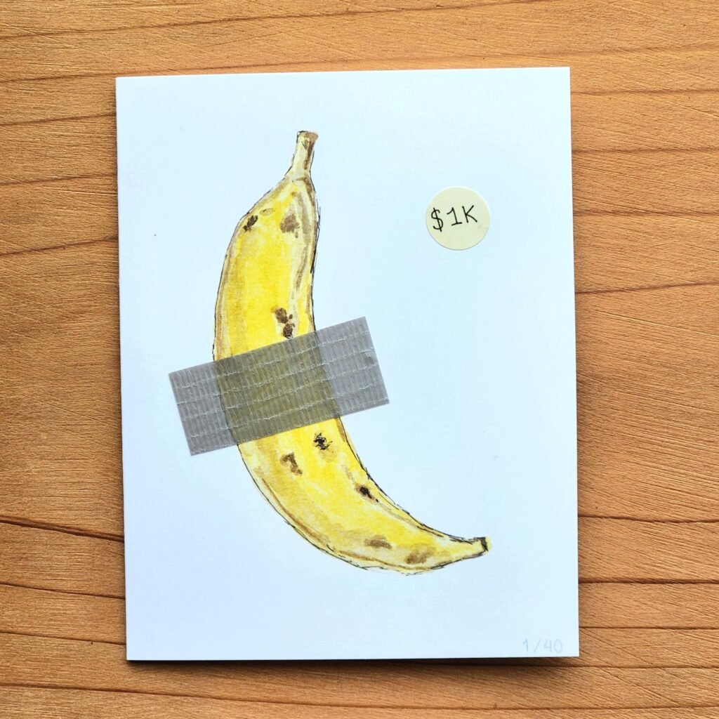 banana with tape