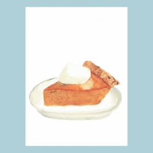 Pumpkin Pie – Greeting Card