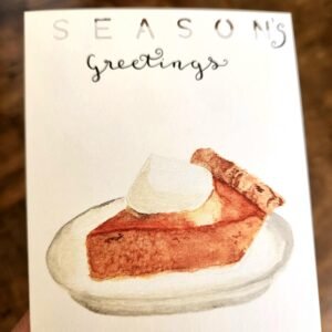 pumpkin pie greeting card
