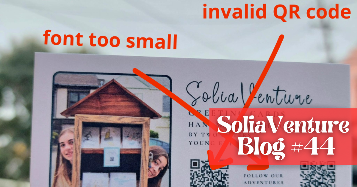 The mistakes we made... so you don’t have to (printing business cards)