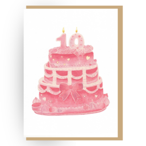 Celebration Cake for 10 Years – Greeting Card