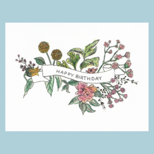 Floral Banner – Greeting Card Floral Banner – Greeting Card