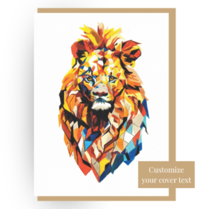 Geometric Lion – Greeting Card