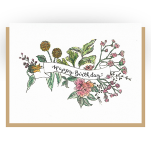 Floral Banner – Greeting Card