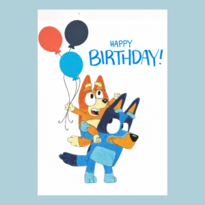 bluey birthday card soliaventure