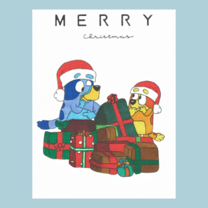 bluey christmas card soliaventure