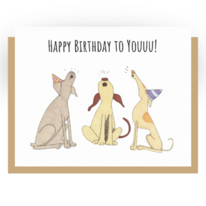 Birthday Dogs Howling – Greeting Card