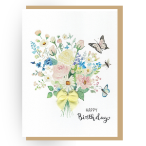 Bouquet with Bow – Greeting Card