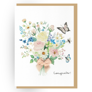 Bouquet with Bow – Greeting Card