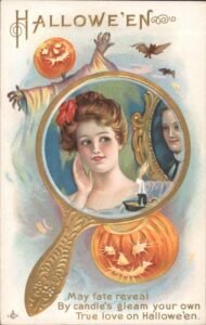 Vintage Halloween postcard, c. 1900s. Via The Food Historian.